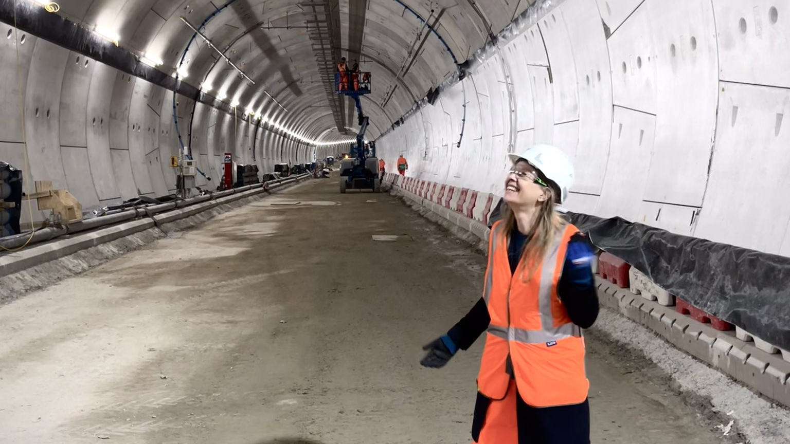 Siân Berry stands in the Silvertown Tunnel construction, dreaming of the other ways Londoners could use the space besides for cars.